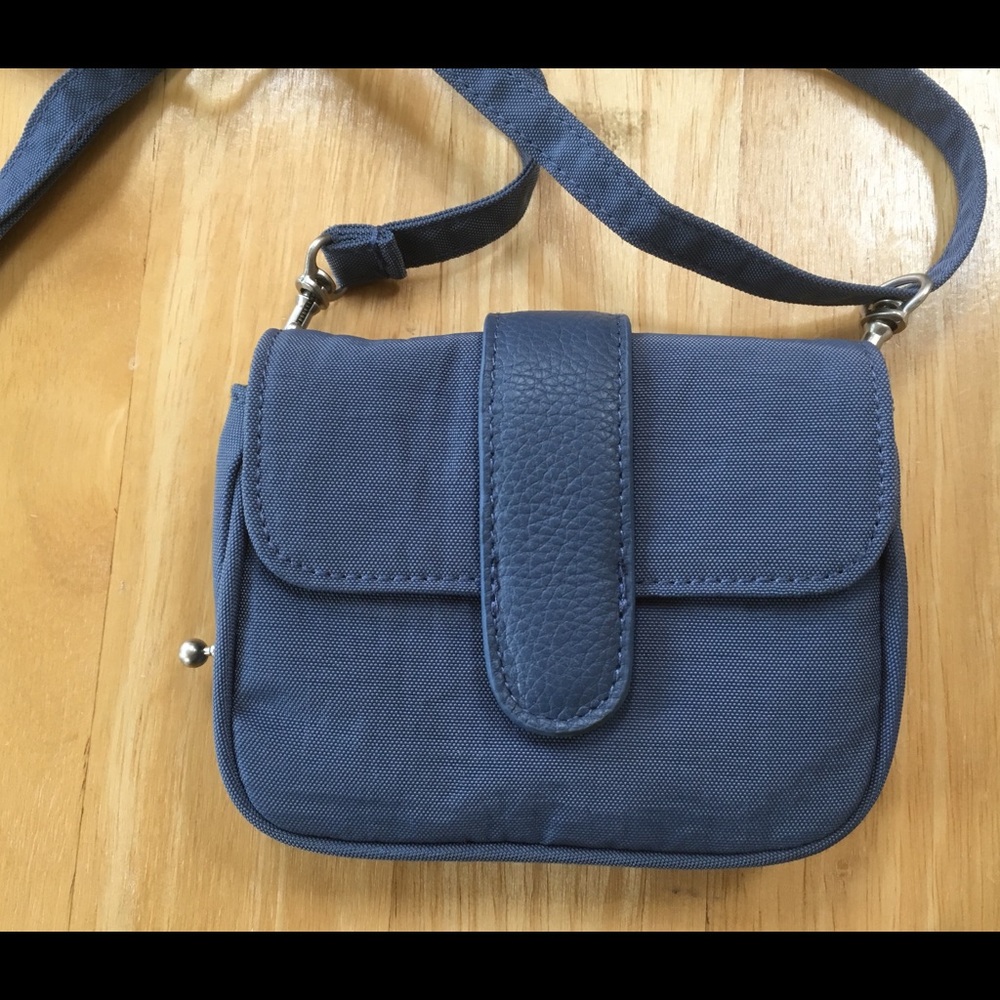 Baggallini mini triple zip cross body bag